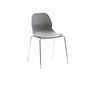 Chair-WHITE LABEL-Chaises SHELL METAL design gris