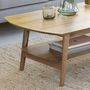 Rectangular coffee table-BOIS DESSUS BOIS DESSOUS-Table basse en bois de mindy 130 x 40 FIFTIES