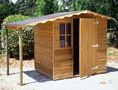 Wood garden shed-Cihb-Abri de jardin en pin 3m² Supra Avec bûcher