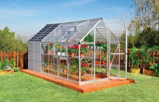 Chalet & Jardin - Greenhouse-Chalet & Jardin-Serre avec abri intégré 6,7m² en polycarbonate et 