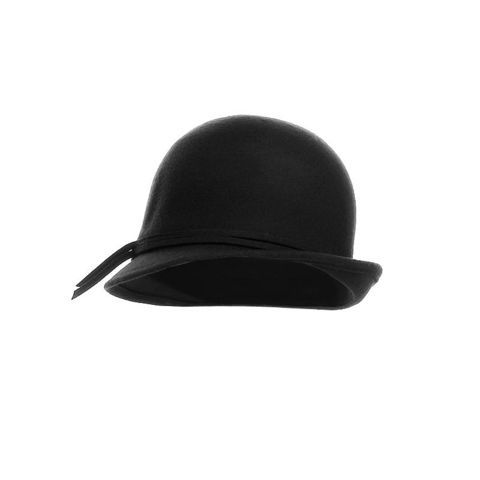 WHITE LABEL - Hat-WHITE LABEL-Chapeau cloche stylé en feutre de laine avec bord 