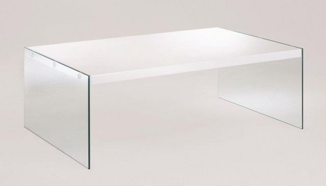 WHITE LABEL - Rectangular coffee table-WHITE LABEL-Table basse OCEANE  en verre.