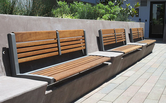 Maglin Site Furniture - Town bench-Maglin Site Furniture-720 BACKED WALL