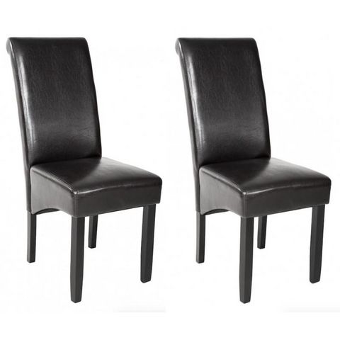 WHITE LABEL - Chair-WHITE LABEL-2 chaises de salle à manger noir