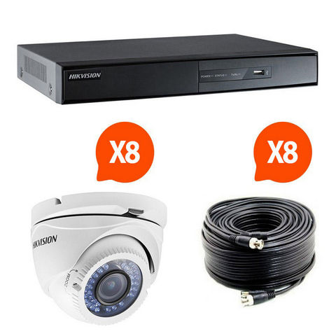 HIKVISION - Security camera-HIKVISION-Kit videosurveillance Turbo HD Hikvision 8 caméras