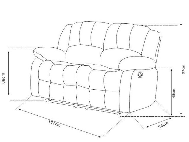 WHITE LABEL - Living room-WHITE LABEL-Ensemble fauteuil en tissu 3+2+1 relax coloris bei