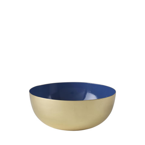 LOUISE ROE COPENHAGEN - Bowl-LOUISE ROE COPENHAGEN-Metal Bowl 100% Brass with Blue Enamel