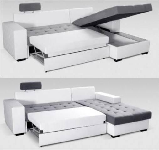 WHITE LABEL - Adjustable sofa-WHITE LABEL-Canapé d'angle gigogne convertible express WATERF
