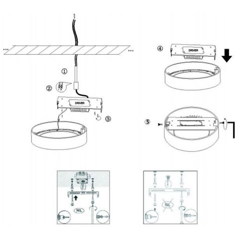 LUCIDE - Ceiling lamp-LUCIDE-Plafonnier rond Brice LED D30 cm IP40
