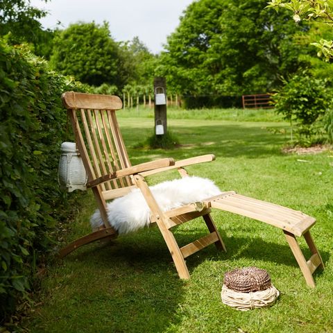 BOIS DESSUS BOIS DESSOUS - Garden Deck chair-BOIS DESSUS BOIS DESSOUS-Steamer en bois de teck MIDLAND