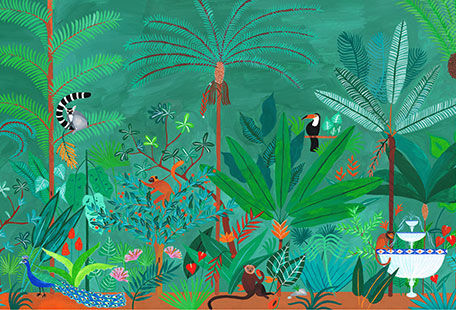 Ananbô - Panoramic wallpaper-Ananbô-Jangal couleur
