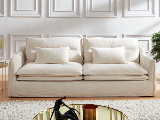 WHITE LABEL - 3-seater Sofa-WHITE LABEL-Canapé ADILA