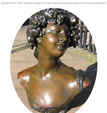 CALTON GALLERY - Bust sculpture-CALTON GALLERY-Bacchante, a bust.