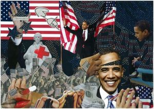 Caroline  de Sars - obama's star - Zeitgenössische Gemälde
