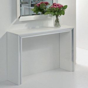 WHITE LABEL - console design archimede blanche - Konsolentisch