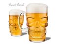 Halbliterglas-WHITE LABEL-Le verre à bière tête de mort shooter insolite rec