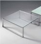 Couchtisch quadratisch-WHITE LABEL-Table basse ZOE design en verre carré