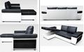 Variables Sofa-WHITE LABEL-Canapé d'angle gigogne convertible express VICTOR