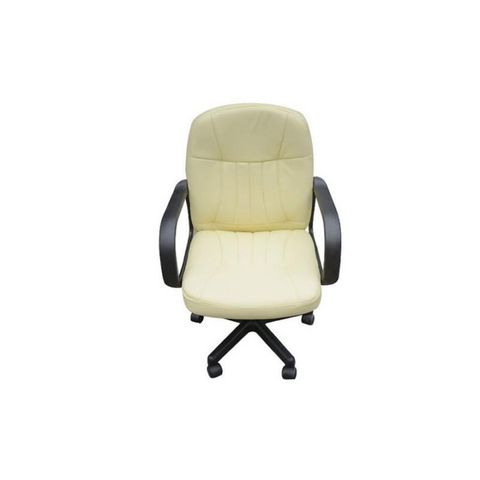 WHITE LABEL - Bürosessel-WHITE LABEL-Chaise de bureau classique crème