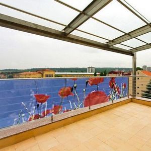 PRISMAFLEX international - brise-vue balcon coquelicot 3m - Visillos A Media Altura