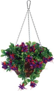 EDEN BLOOM - panier à suspendre fleurs artificielles avec chain - Flor Artificial