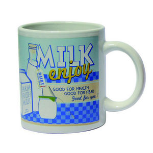WHITE LABEL - mug vintage enjoy milk - Taza