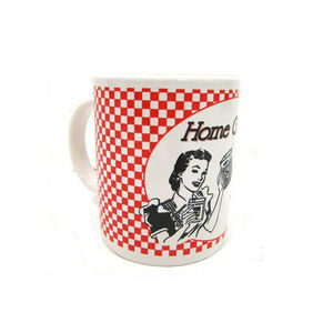 WHITE LABEL - mug vintage en grès motif glamour - Taza