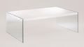 Mesa de centro rectangular-WHITE LABEL-Table basse OCEANE  en verre.