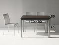 Mesa de comedor rectangular-WHITE LABEL-Table repas extensible MAJESTIC 130 x 80 cm wenge 