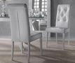 Silla-WHITE LABEL-Chaise coloniale BILLIONAIRE en simili cuir blanc