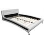Conjunto de cama-WHITE LABEL-Lit cuir 180 x 200 cm blanc + matelas