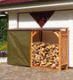 Cobertizo para leña-Ideanature-Grand Bûcher de coloris Miel en Bois 238x148x68cm