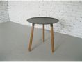 Mesa de sofá-Delorm design-Bout de canapé rond bois et métal