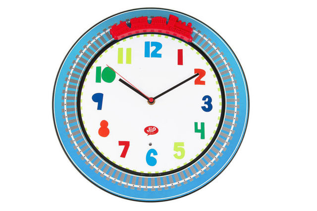 JIP - PAPIRNY VETRNI  A. S. - Reloj para niño-JIP - PAPIRNY VETRNI  A. S.-Horloge murale sonore train happy traffic 34.5x4,5