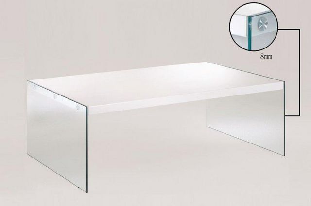 WHITE LABEL - Mesa de centro rectangular-WHITE LABEL-Table basse OCEANE  en verre.