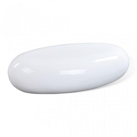 WHITE LABEL - Mesa de centro forma original-WHITE LABEL-Table basse design blanche fibre de verre