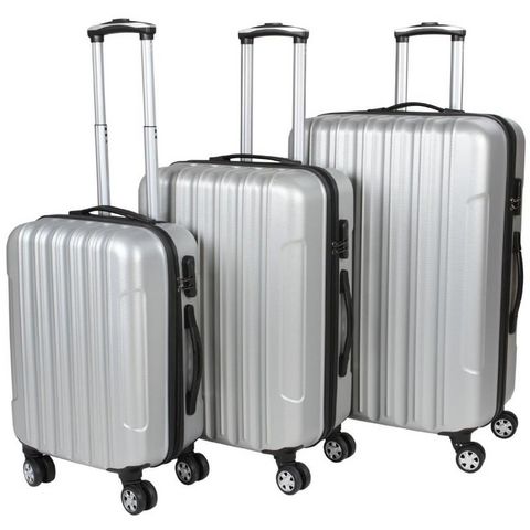 WHITE LABEL - Maleta con ruedas-WHITE LABEL-Lot de 3 valises bagage rigide gris