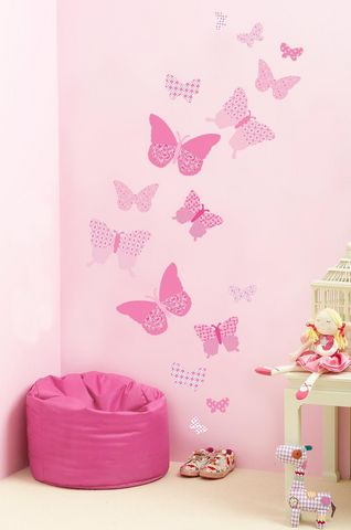 Funtosee - Adhesivo decorativo para niño-Funtosee-Stickers muraux Les Papillons (Lot de 16)