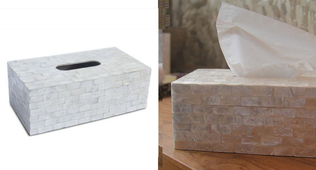 Box per Fazzoletti di carta Stripes in Ceramica - Arredo per la casa