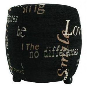 International Design - pouf love - couleur - noir - Pouf