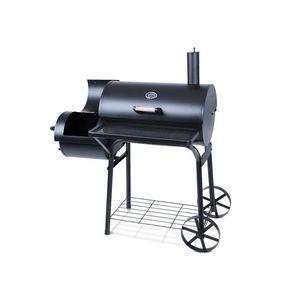 WHITE LABEL - barbecue charbon avec thermomètre l - Barbecue A Carbone