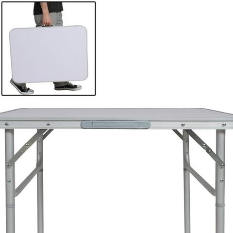 WHITE LABEL - Tavolo da camping-WHITE LABEL-Table de camping jardin pique-nique aluminium pliante 75x55 cm