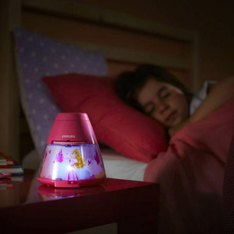 Philips - Luce notturna bambino-Philips-DISNEY - Veilleuse à pile Projecteur LED Rose Prin