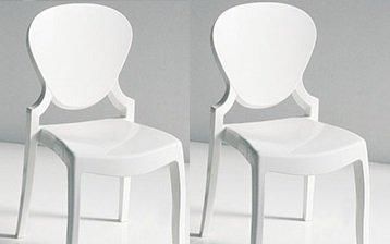 WHITE LABEL - Sedia-WHITE LABEL-Lot de 2 chaises design LIGHT en plexiglas blanche