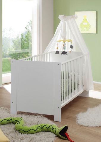 WHITE LABEL - Letto pieghevole neonato-WHITE LABEL-Lit bébé blanc 70x140