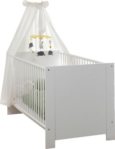 WHITE LABEL - Letto pieghevole neonato-WHITE LABEL-Lit bébé blanc 70x140