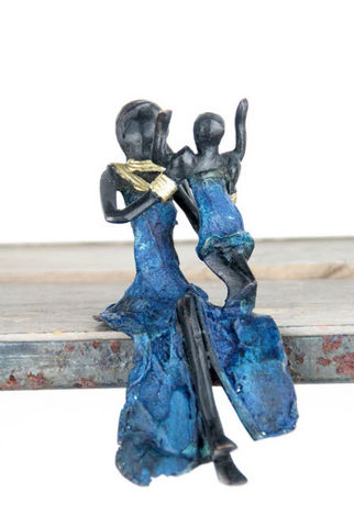 Bronzes d'Afrique - Scultura-Bronzes d'Afrique-Small seated woman